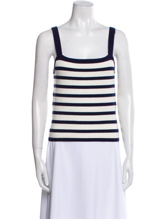 La Ligne Striped Square Neckline Sweater