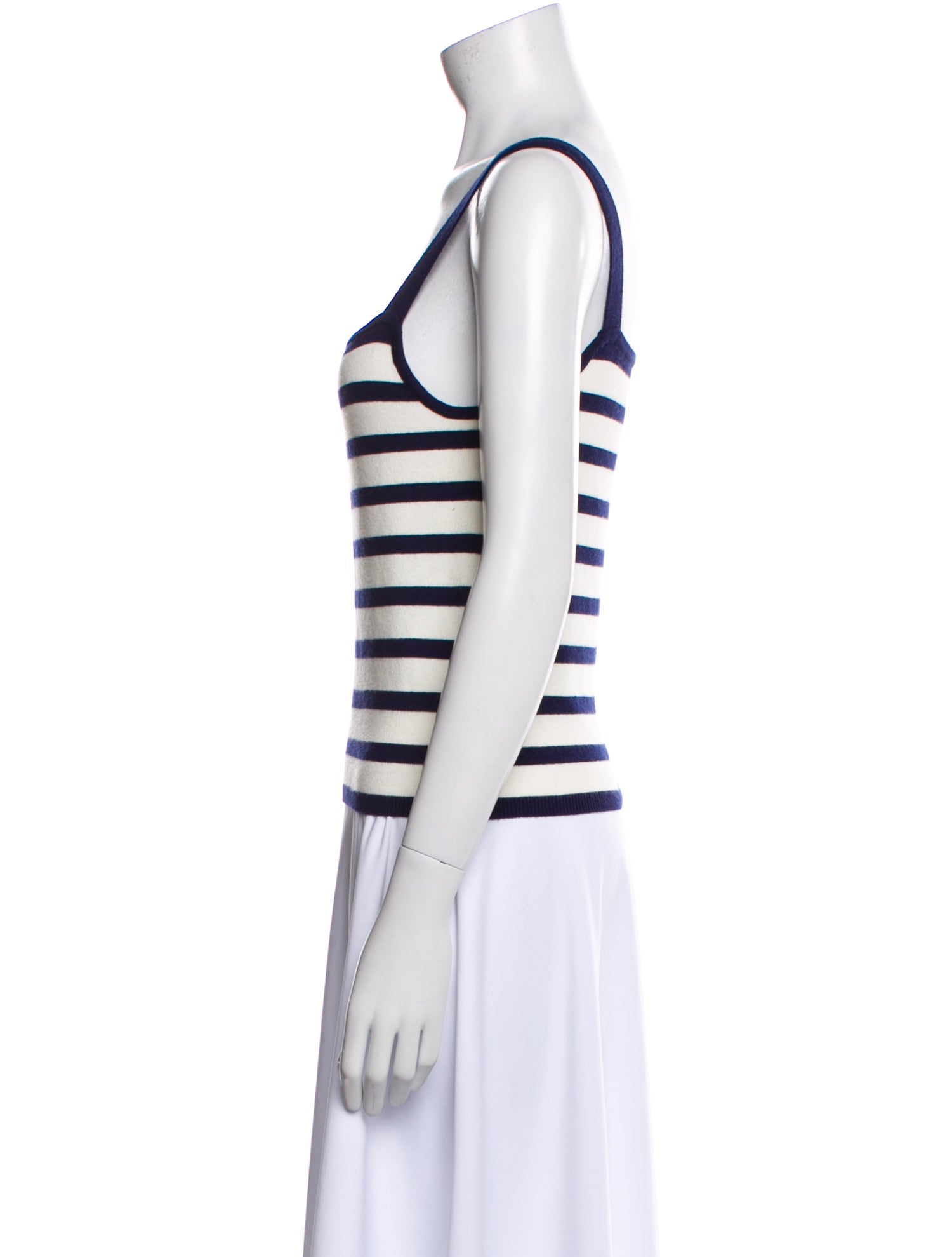 La Ligne Striped Square Neckline Sweater