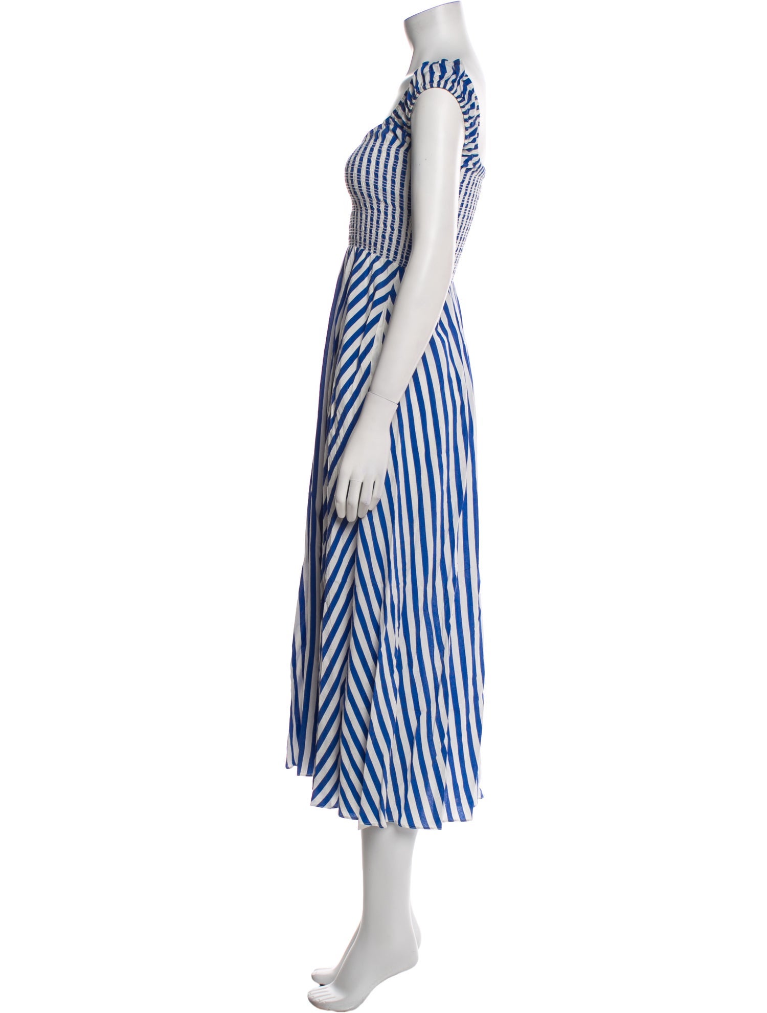 La Ligne Striped Midi Length Dress