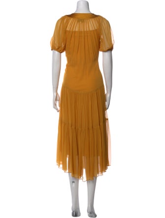 La Ligne V-Neck Knee-Length Dress