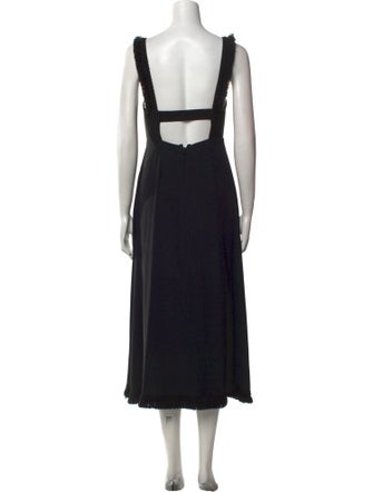 La Ligne Square Neckline Long Dress