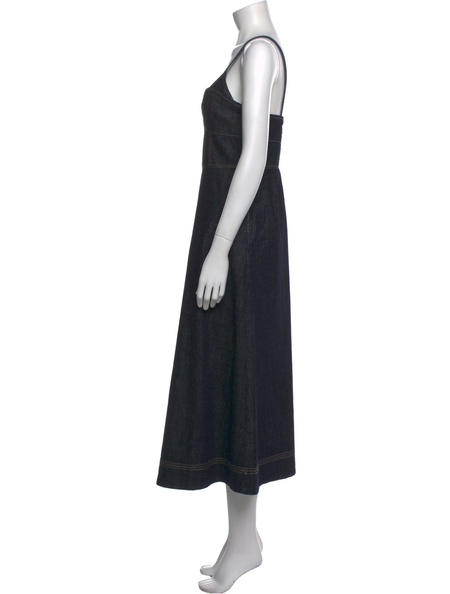 La Ligne Square Neckline Long Dress