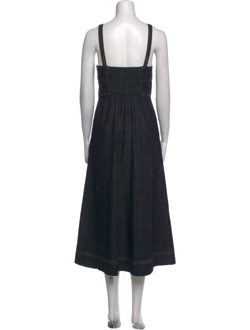 La Ligne Square Neckline Long Dress