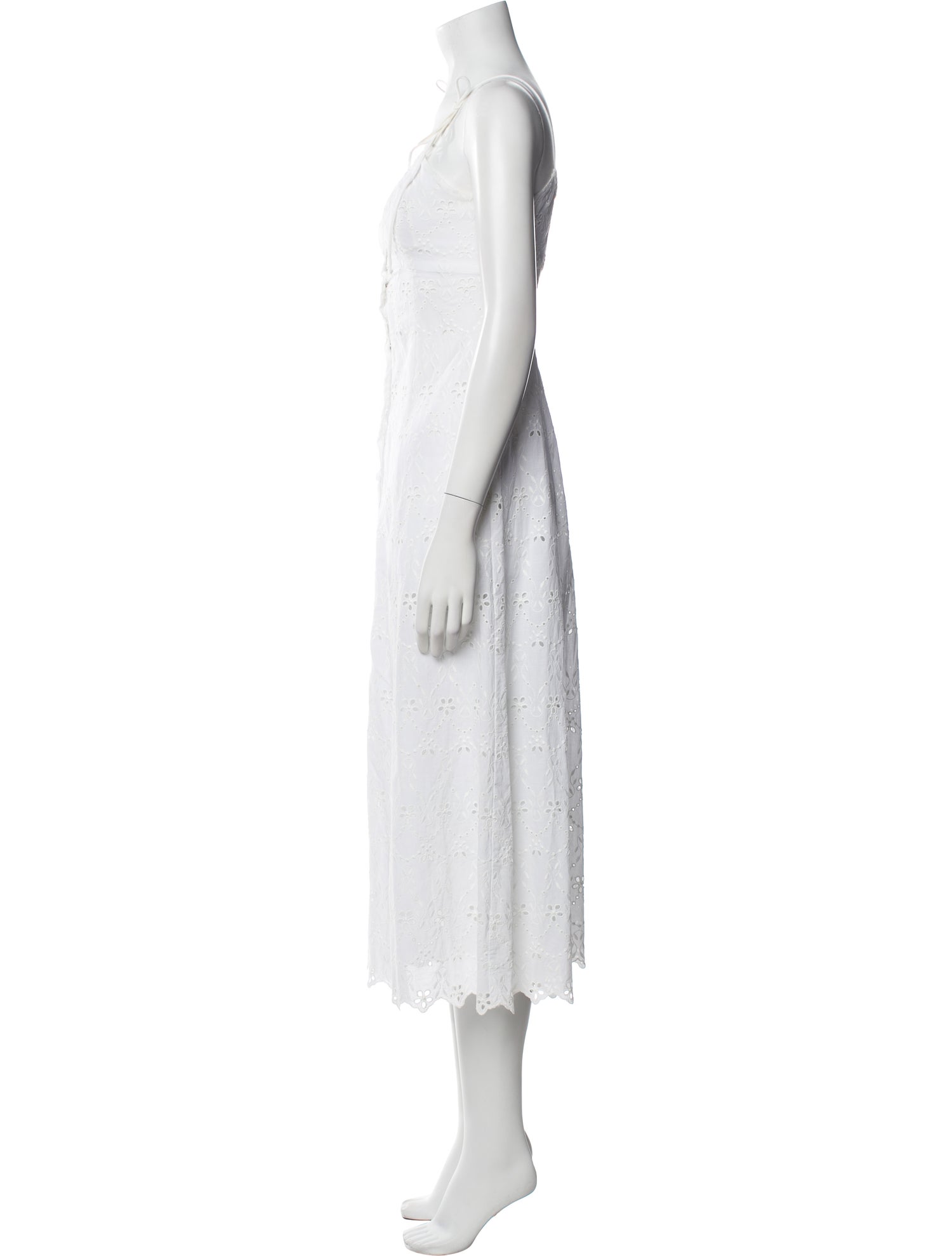 La Ligne Square Neckline Midi Length Dress