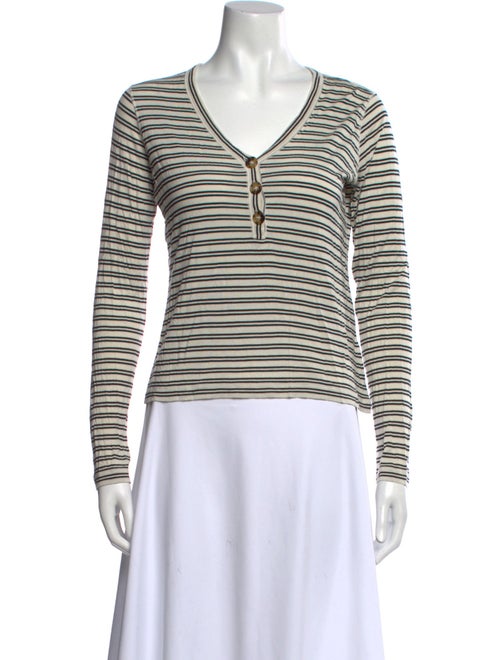La Ligne Striped V-Neck Top