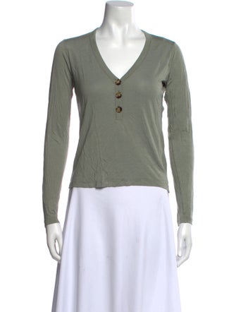 La Ligne V-Neck Long Sleeve Top