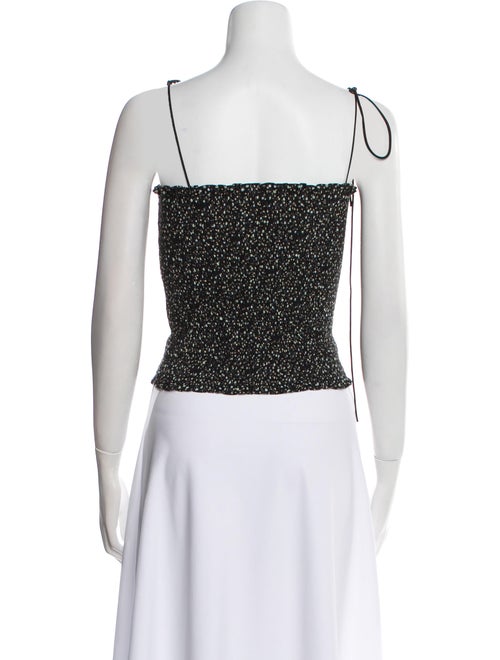 La Ligne Square Neckline Sleeveless Crop Top