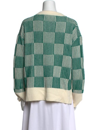 La Ligne Plaid Print Crew Neck Sweater