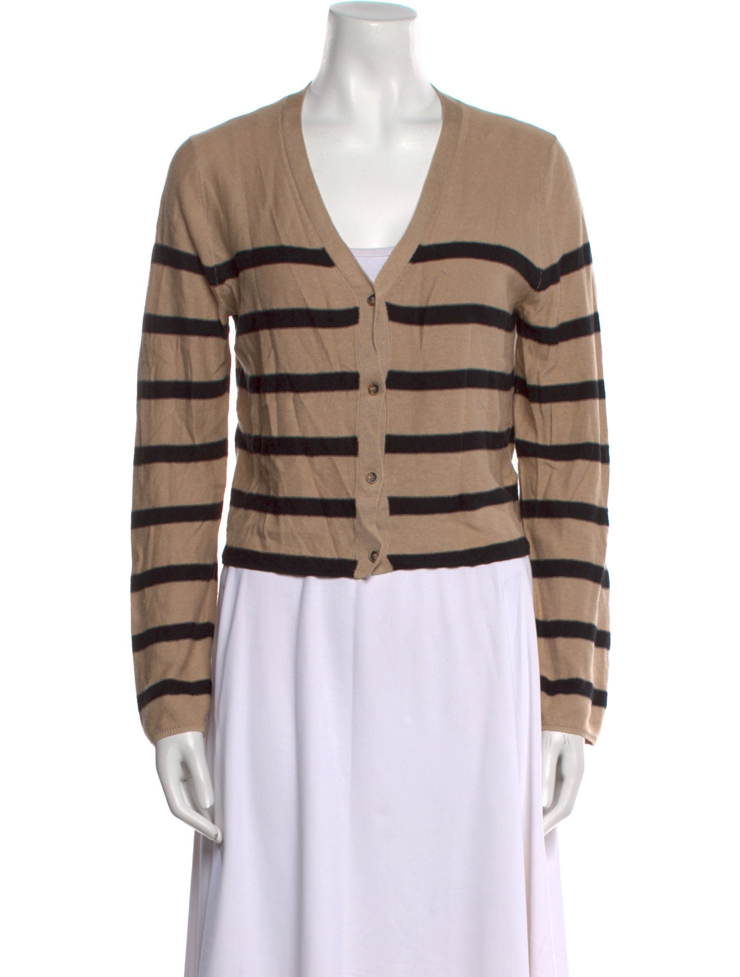 La Ligne Striped V-Neck Sweater