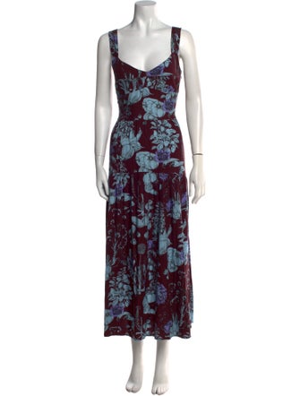 La Ligne Floral Print Long Dress