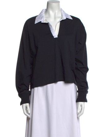 La Ligne V-Neck Long Sleeve Polo