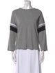 La Ligne Colorblock Pattern Scoop Neck Sweatshirt