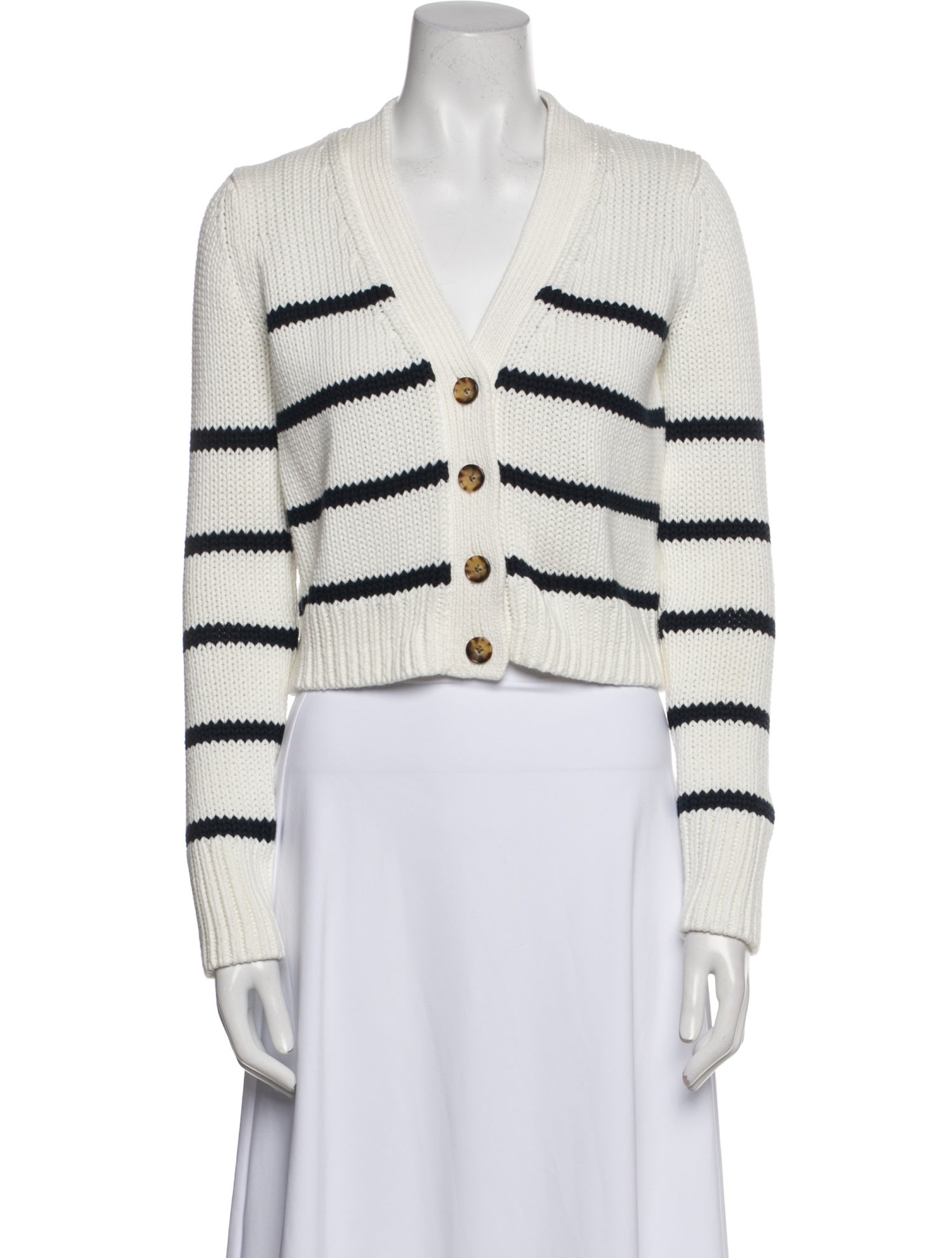 La Ligne Striped V-Neck Sweater