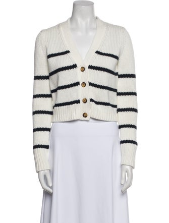 La Ligne Striped V-Neck Sweater