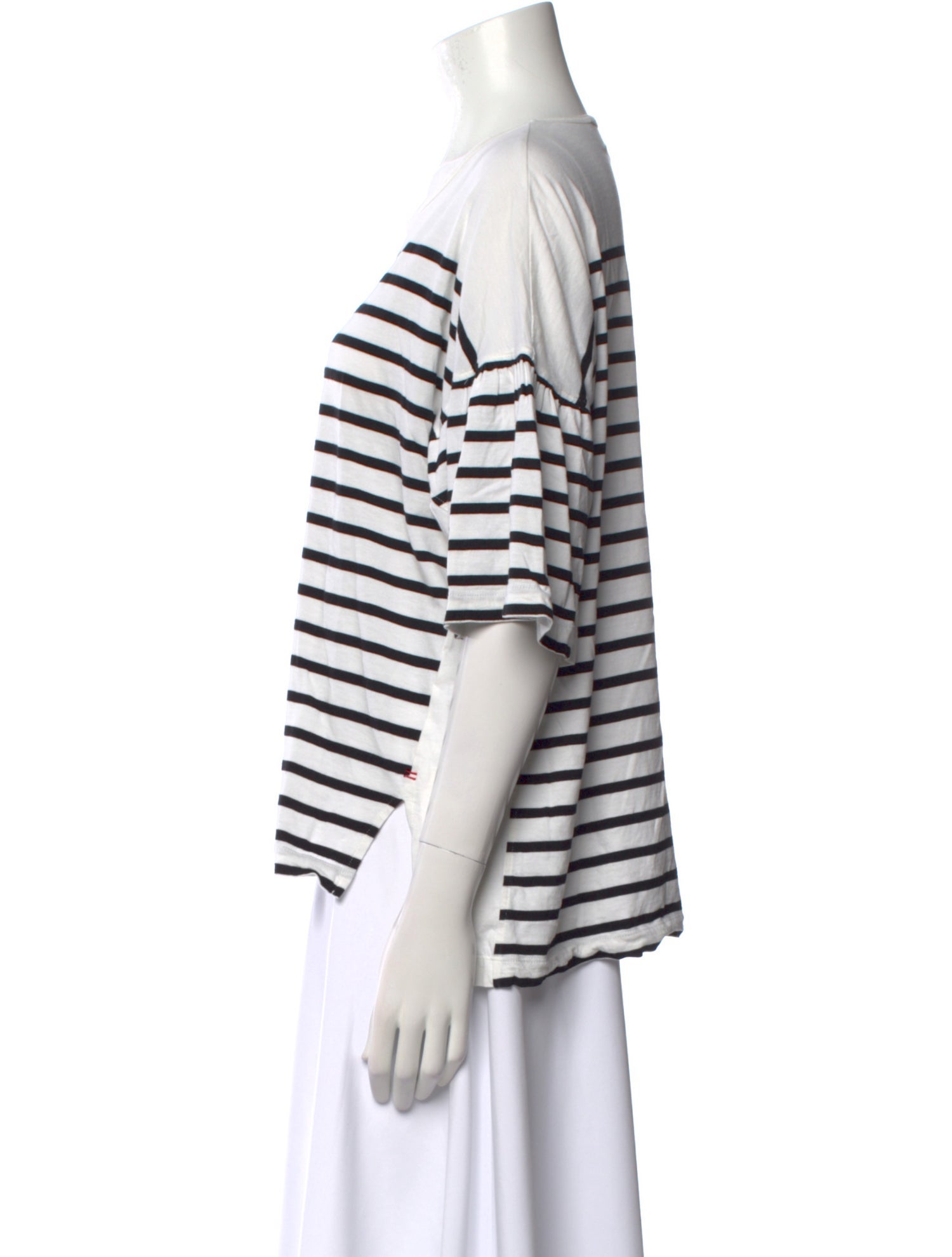 La Ligne Striped Bateau Neckline T-Shirt