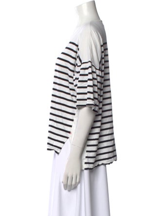 La Ligne Striped Bateau Neckline T-Shirt