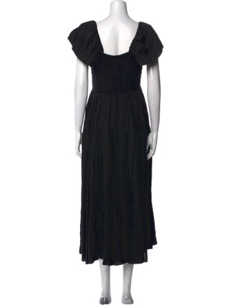 La Ligne Square Neckline Midi Length Dress