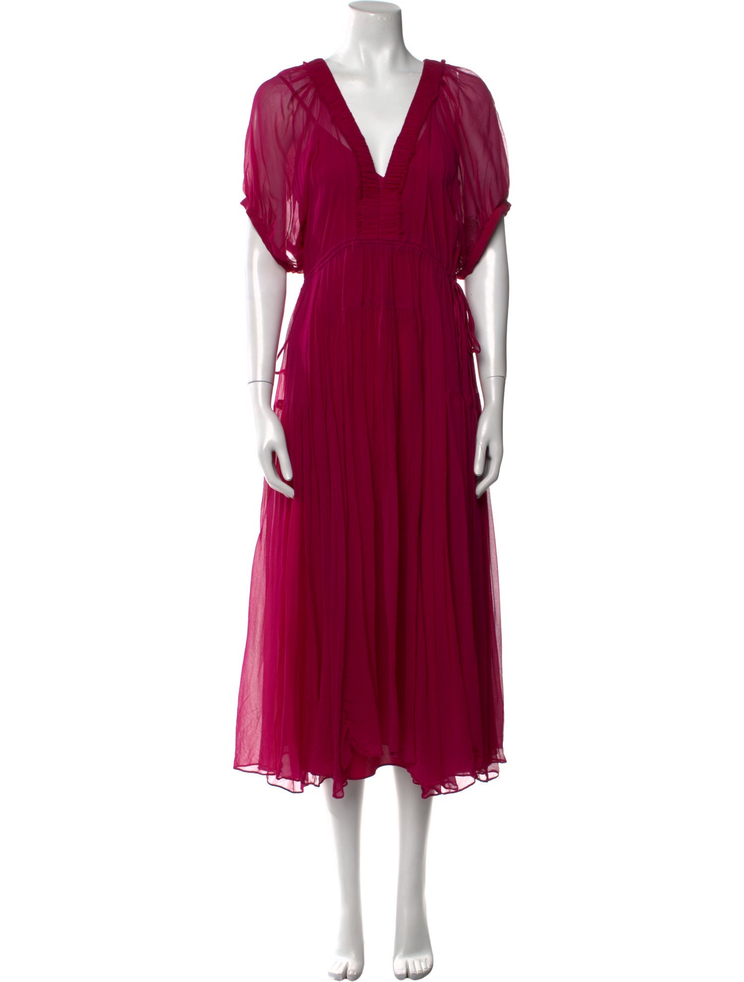 La Ligne V-Neck Midi Length Dress