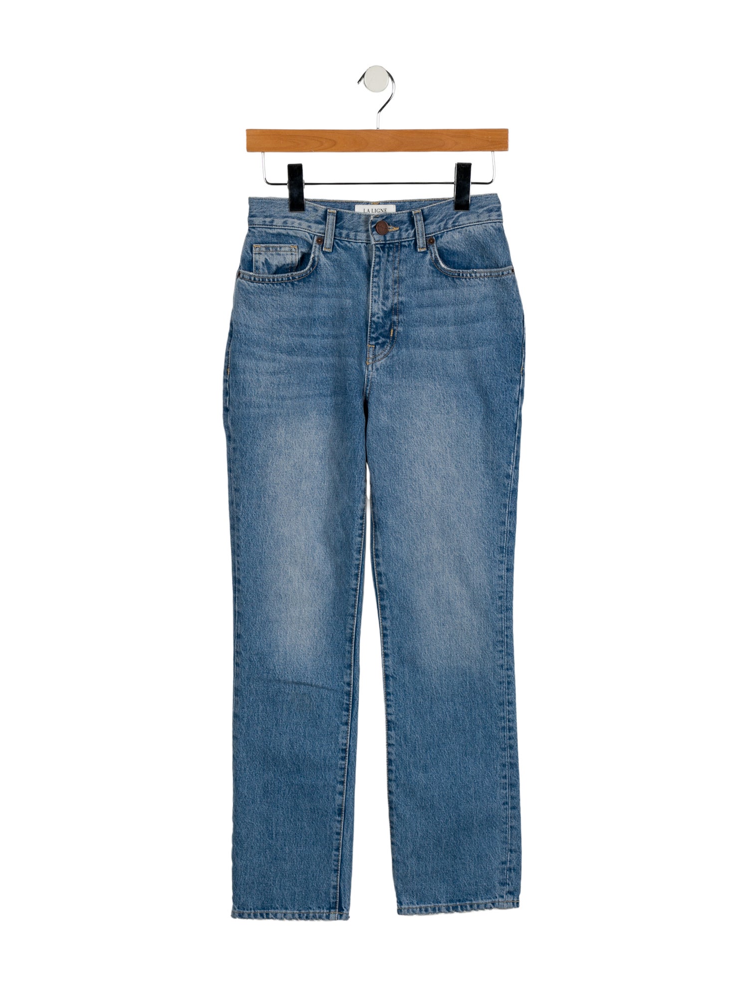 La Ligne High-Rise Straight Leg Jeans