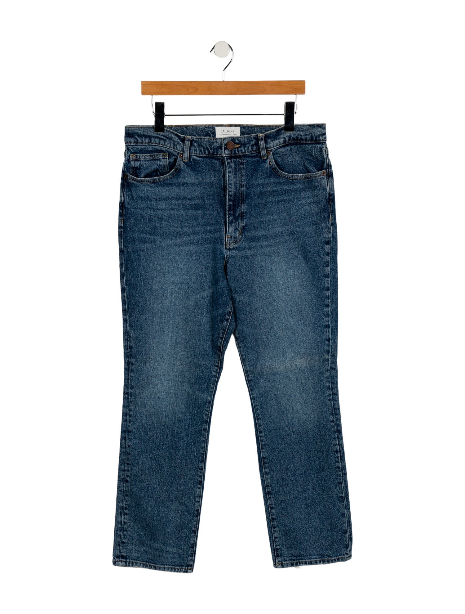 La Ligne High-Rise Straight Leg Jeans