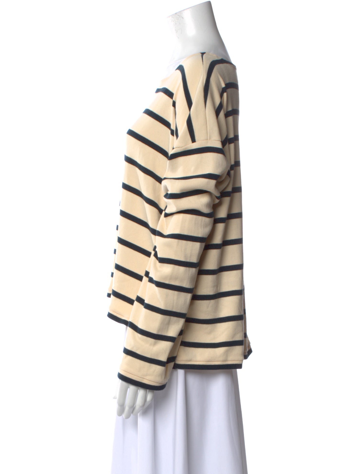 La Ligne Striped Bateau Neckline Top
