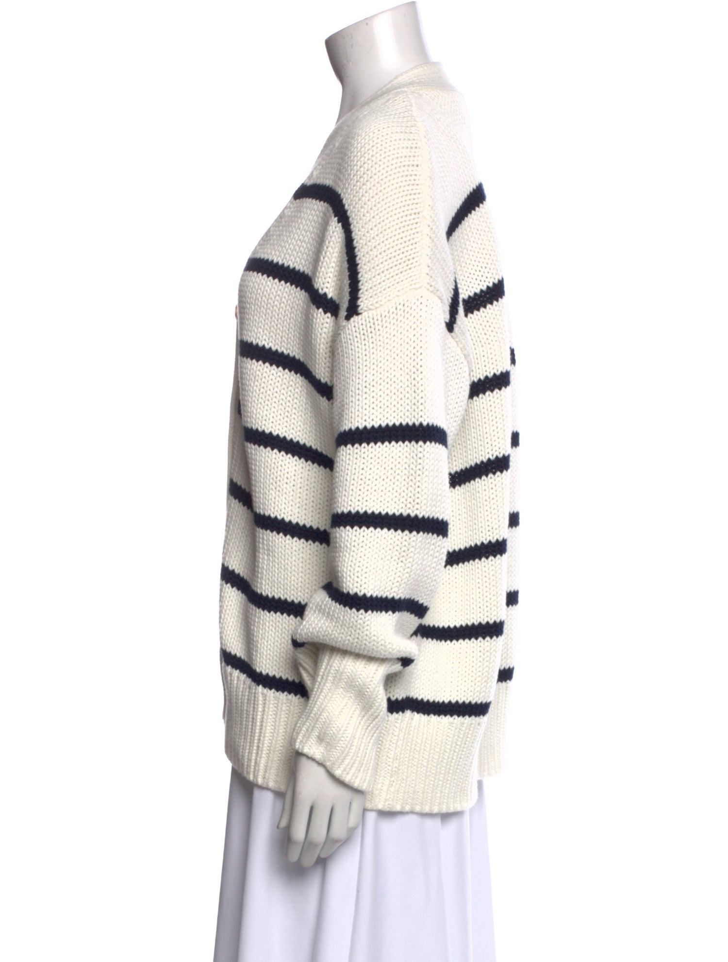 La Ligne Striped V-Neck Sweater