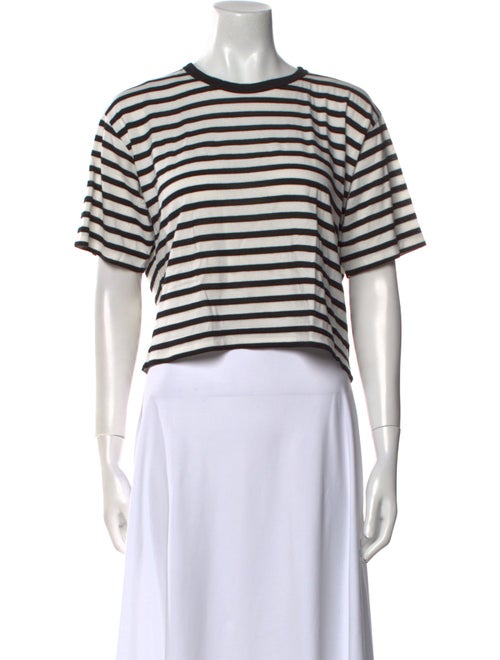 La Ligne Striped Crew Neck Crop Top
