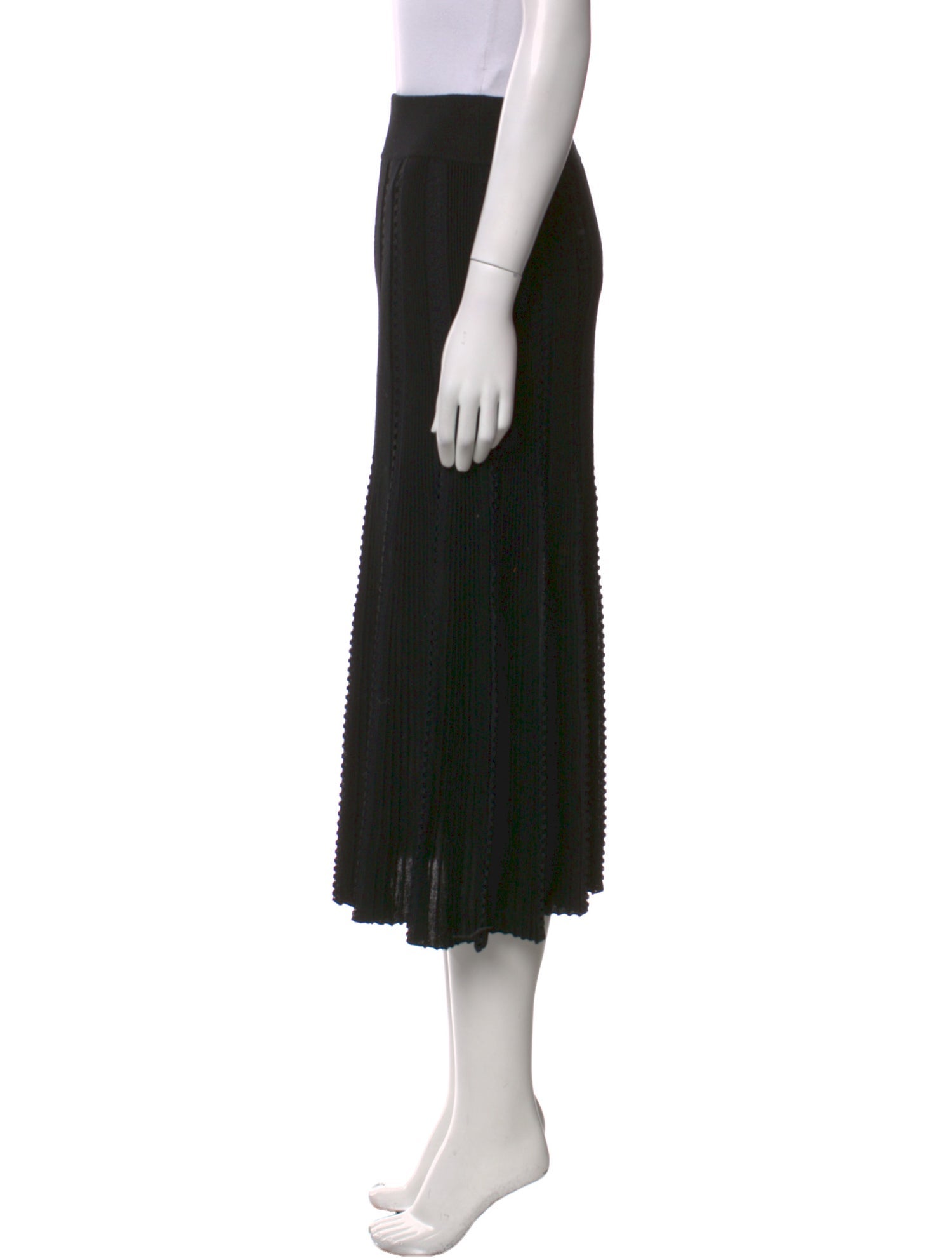 La Ligne Merino Wool Midi Length Skirt