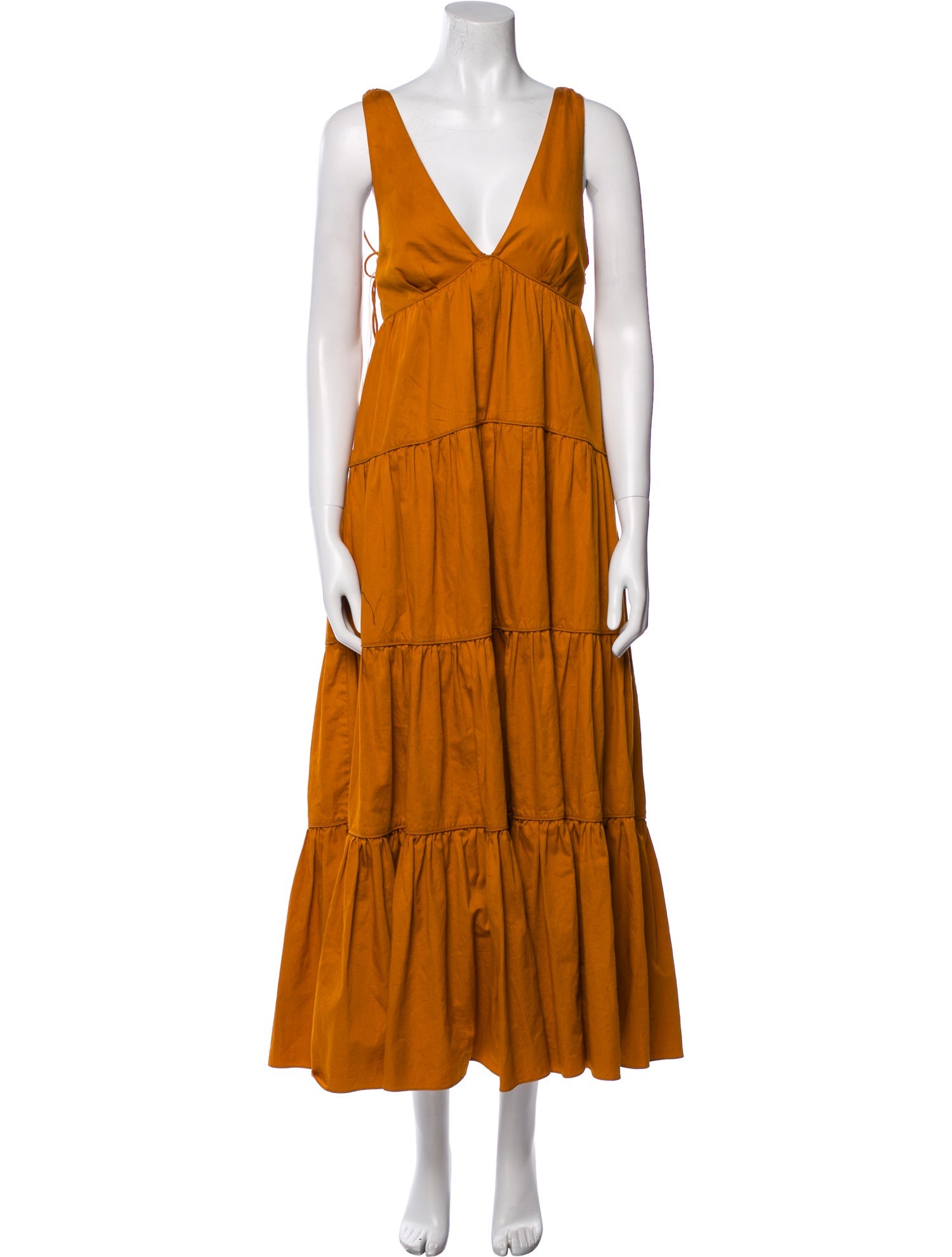 La Ligne V-Neck Long Dress