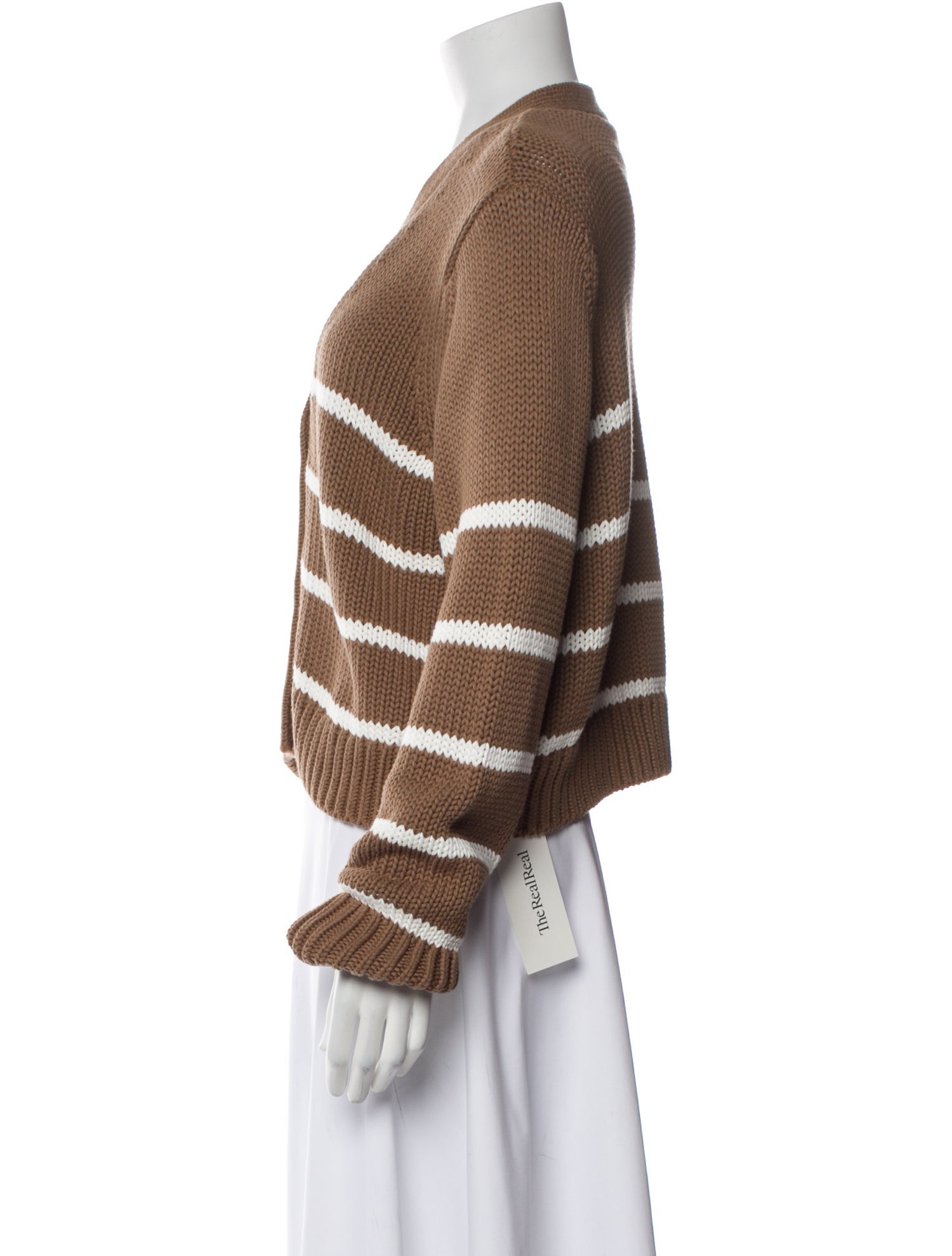 La Ligne Striped V-Neck Sweater