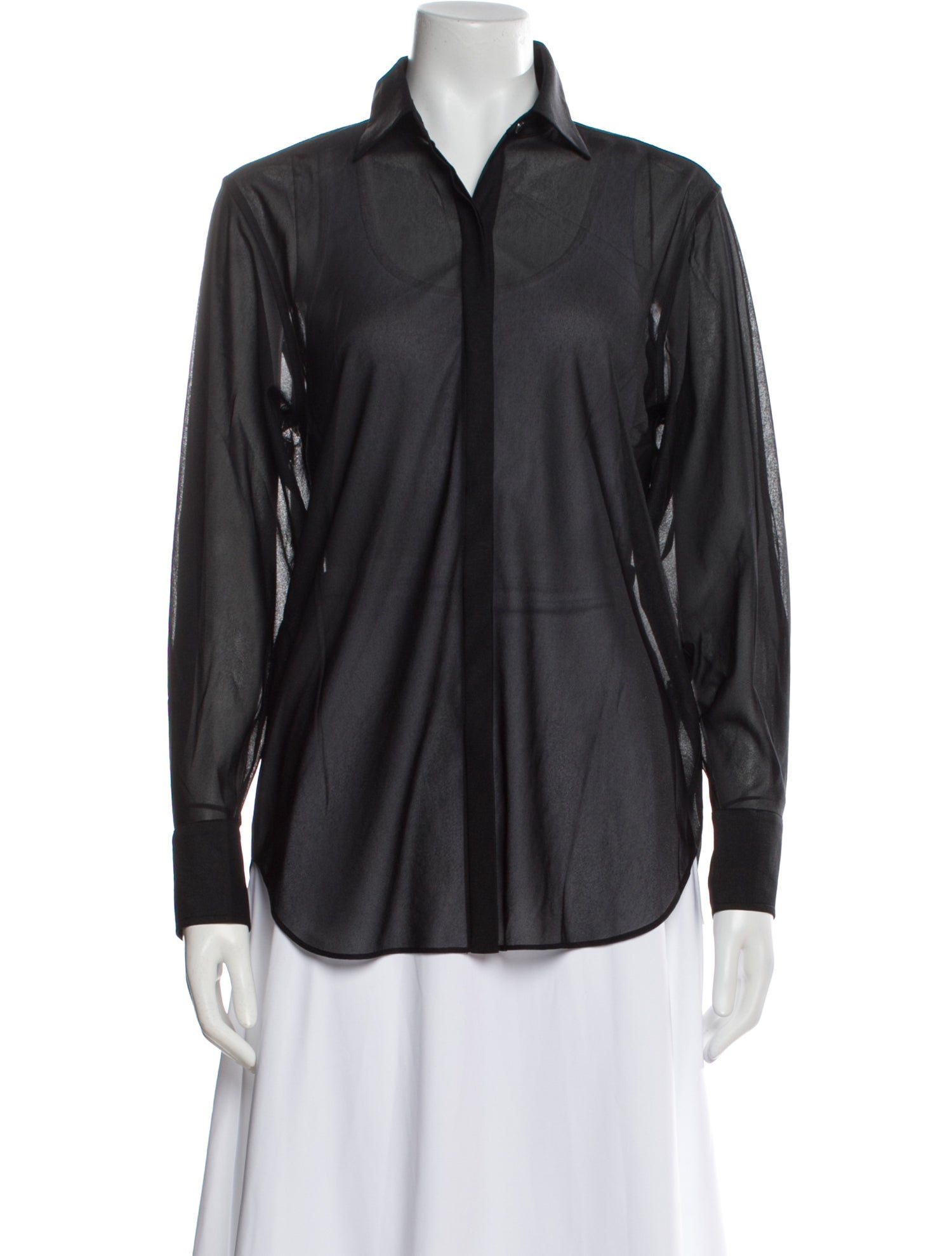 La Ligne Long Sleeve Button-Up Top