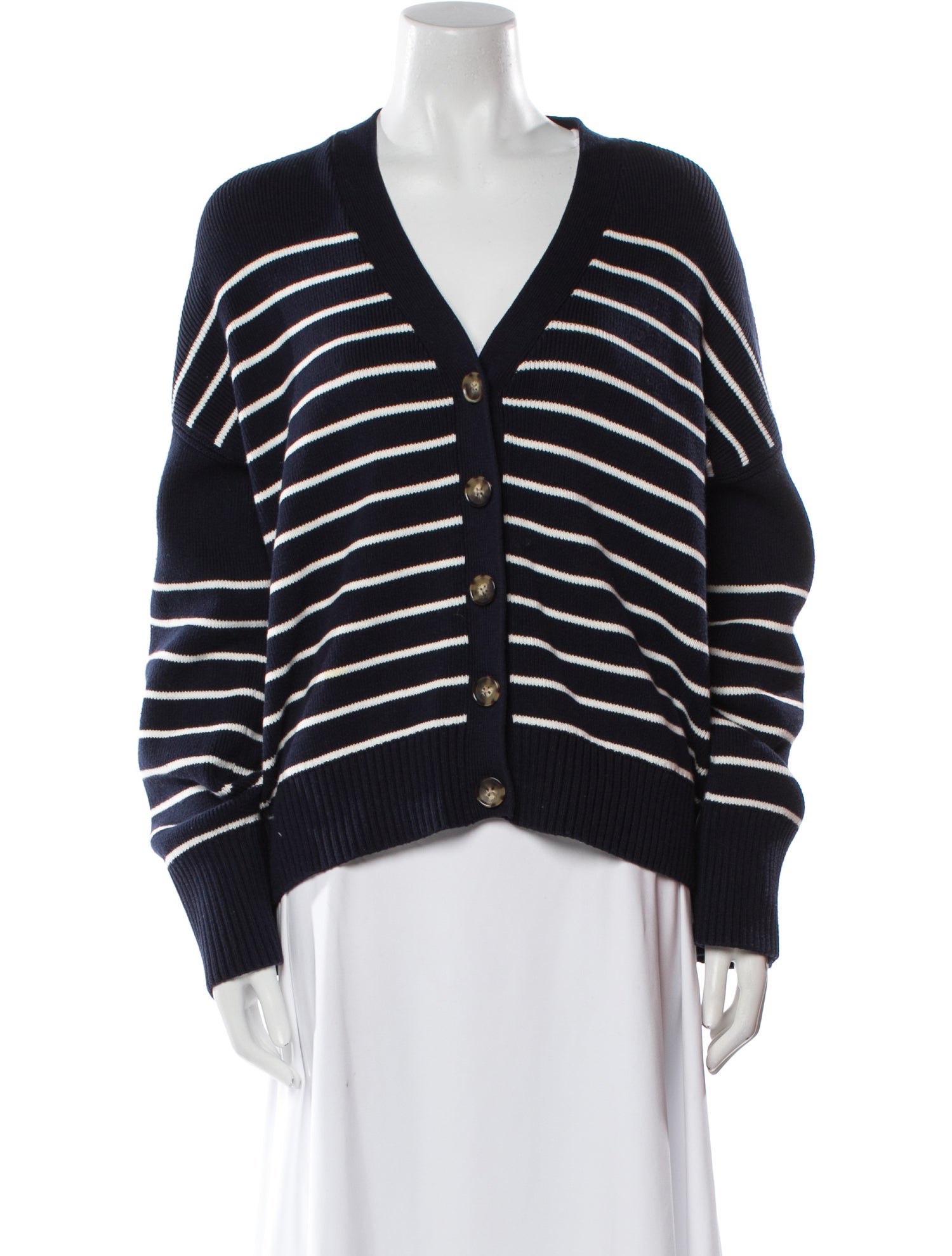 La Ligne Striped V-Neck Sweater