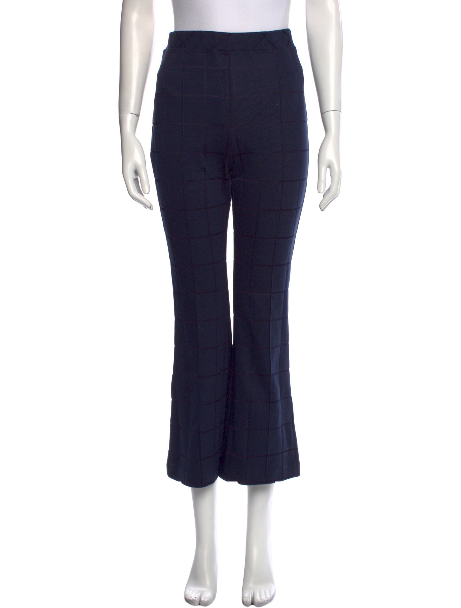 La Ligne Plaid Print Wide Leg Pants