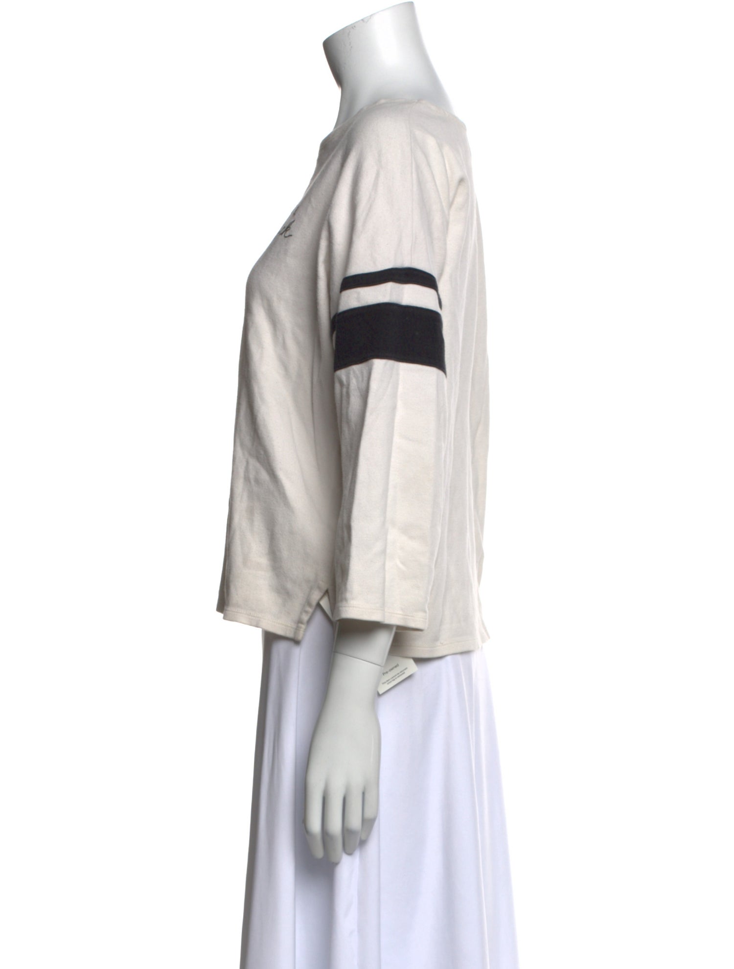 La Ligne Graphic Print Bateau Neckline Sweatshirt