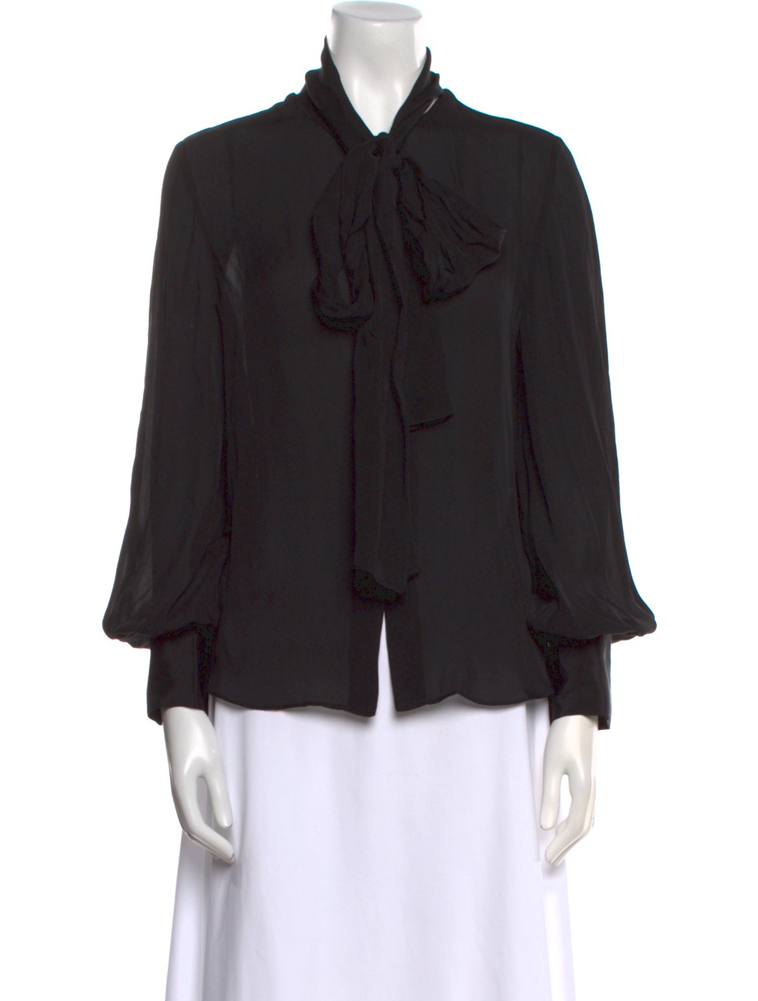 La Ligne Silk Mock Neck Blouse