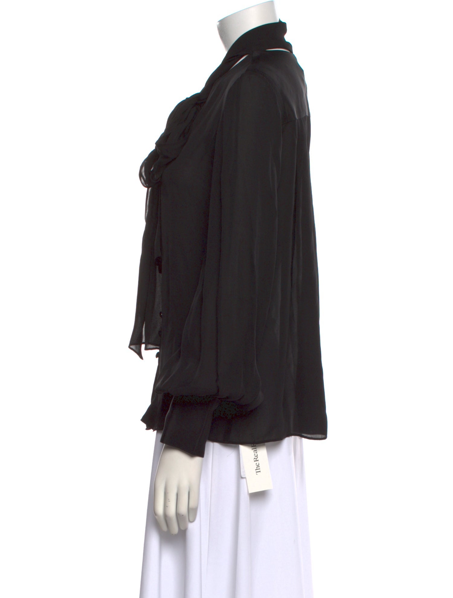 La Ligne Silk Mock Neck Blouse