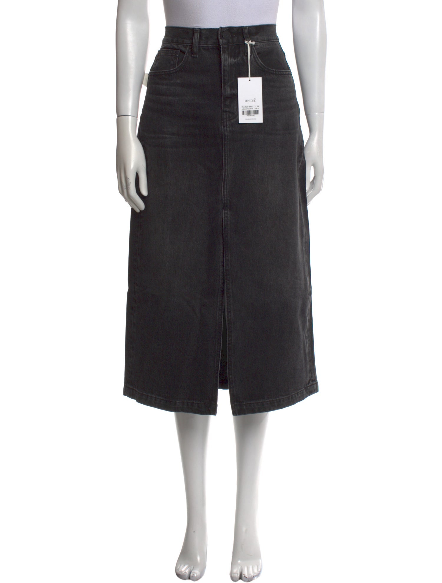 La Ligne Distressed Accents Midi Length Skirt w/ Tags