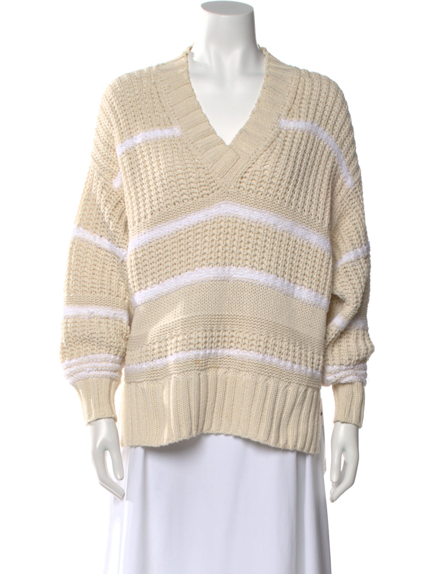 La Ligne Striped V-Neck Sweater