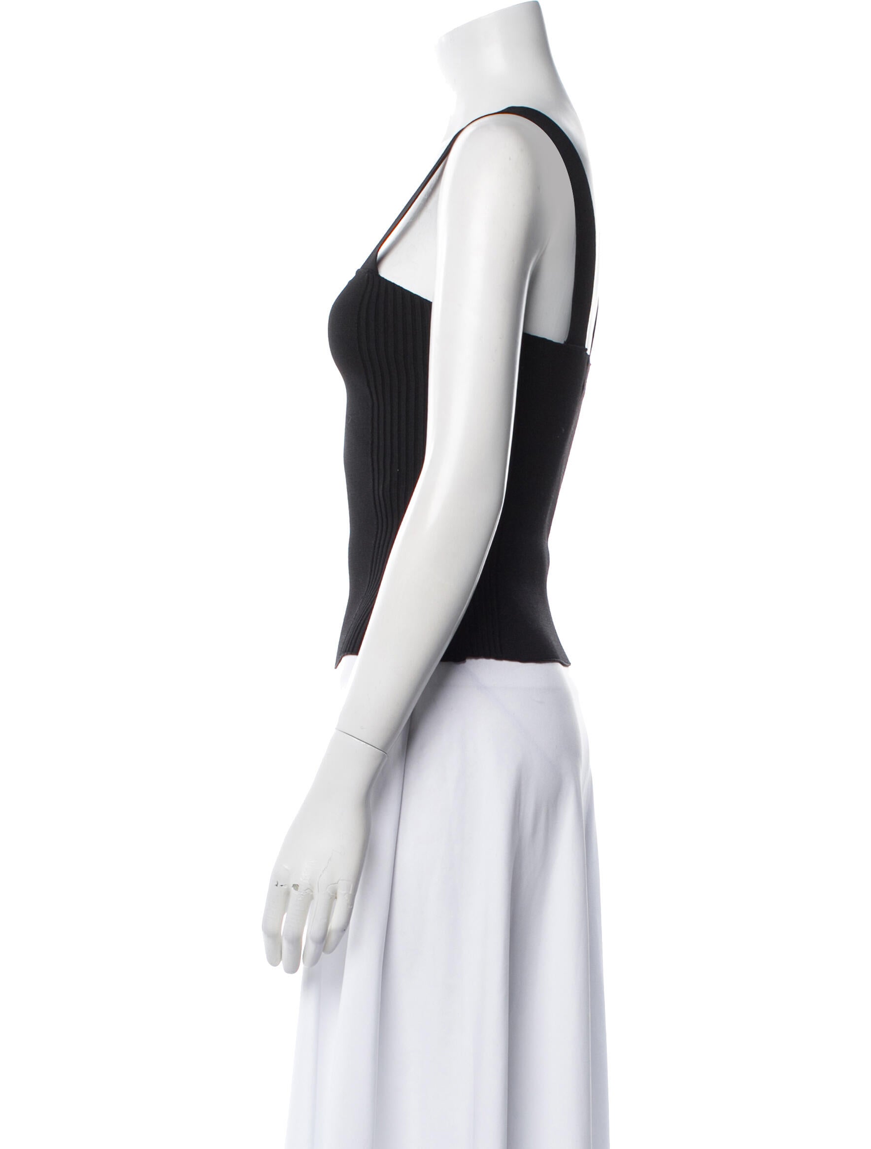 La Ligne Square Neckline Sleeveless Top