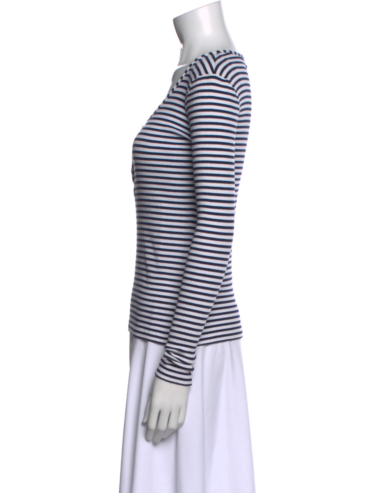 La Ligne Striped Scoop Neck Top