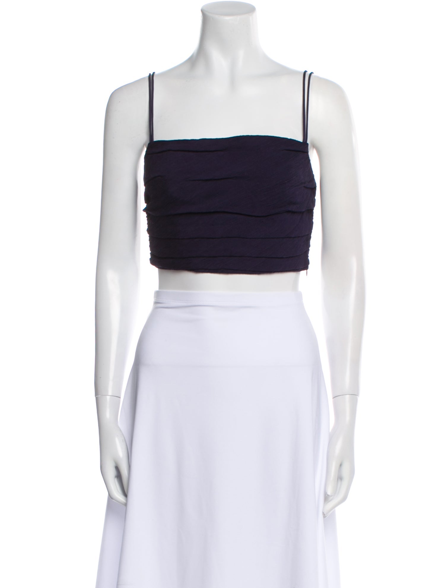 La Ligne Square Neckline Sleeveless Crop Top
