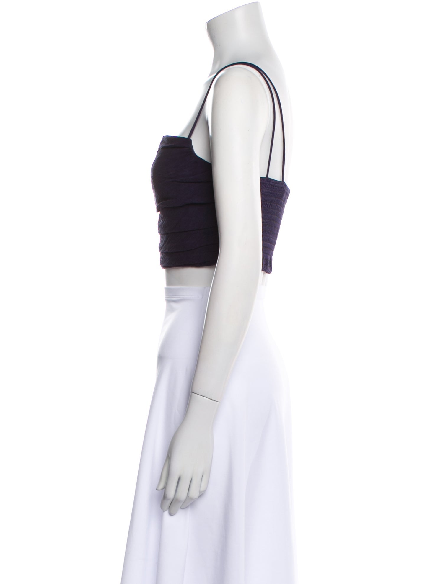 La Ligne Square Neckline Sleeveless Crop Top