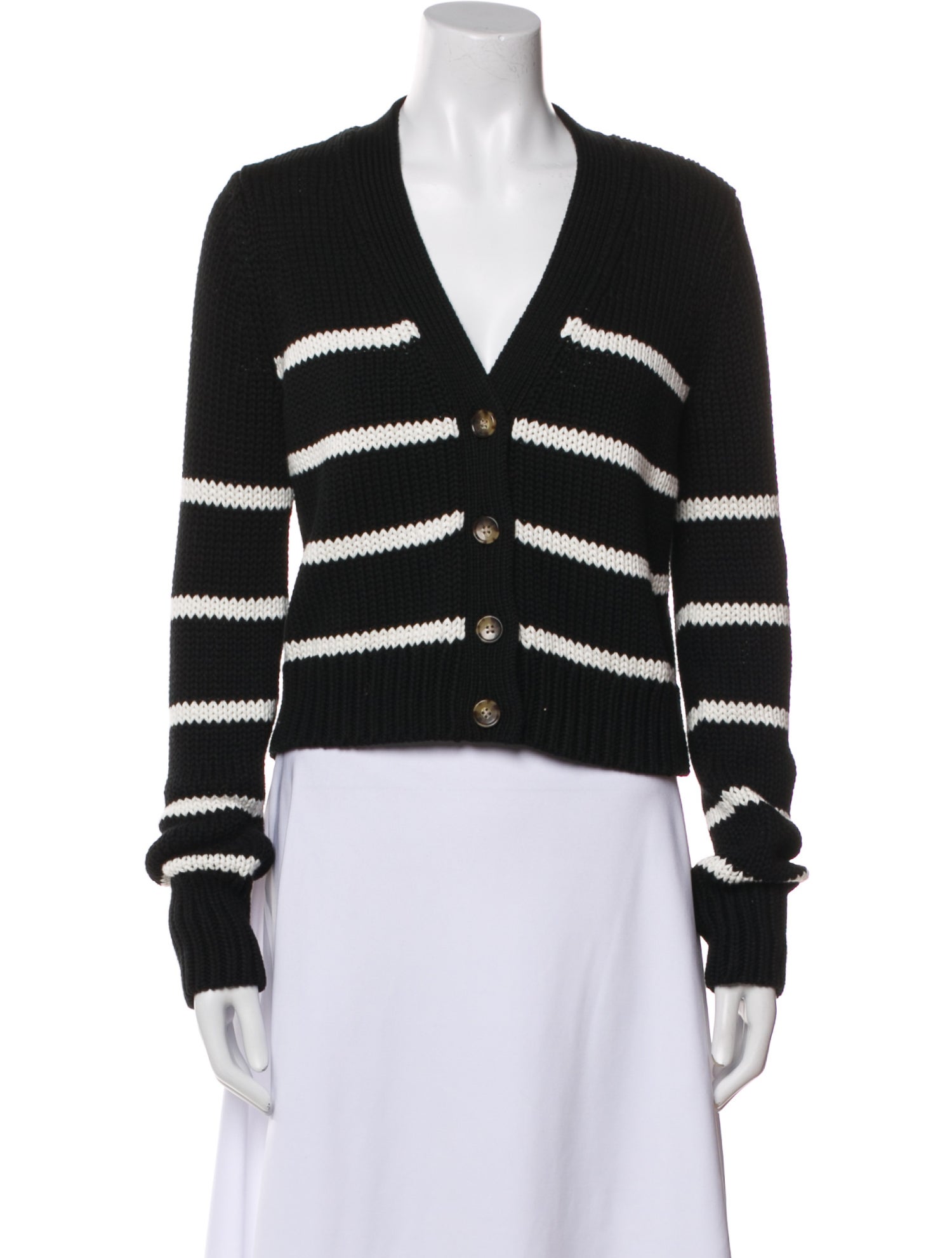 La Ligne Striped V-Neck Sweater