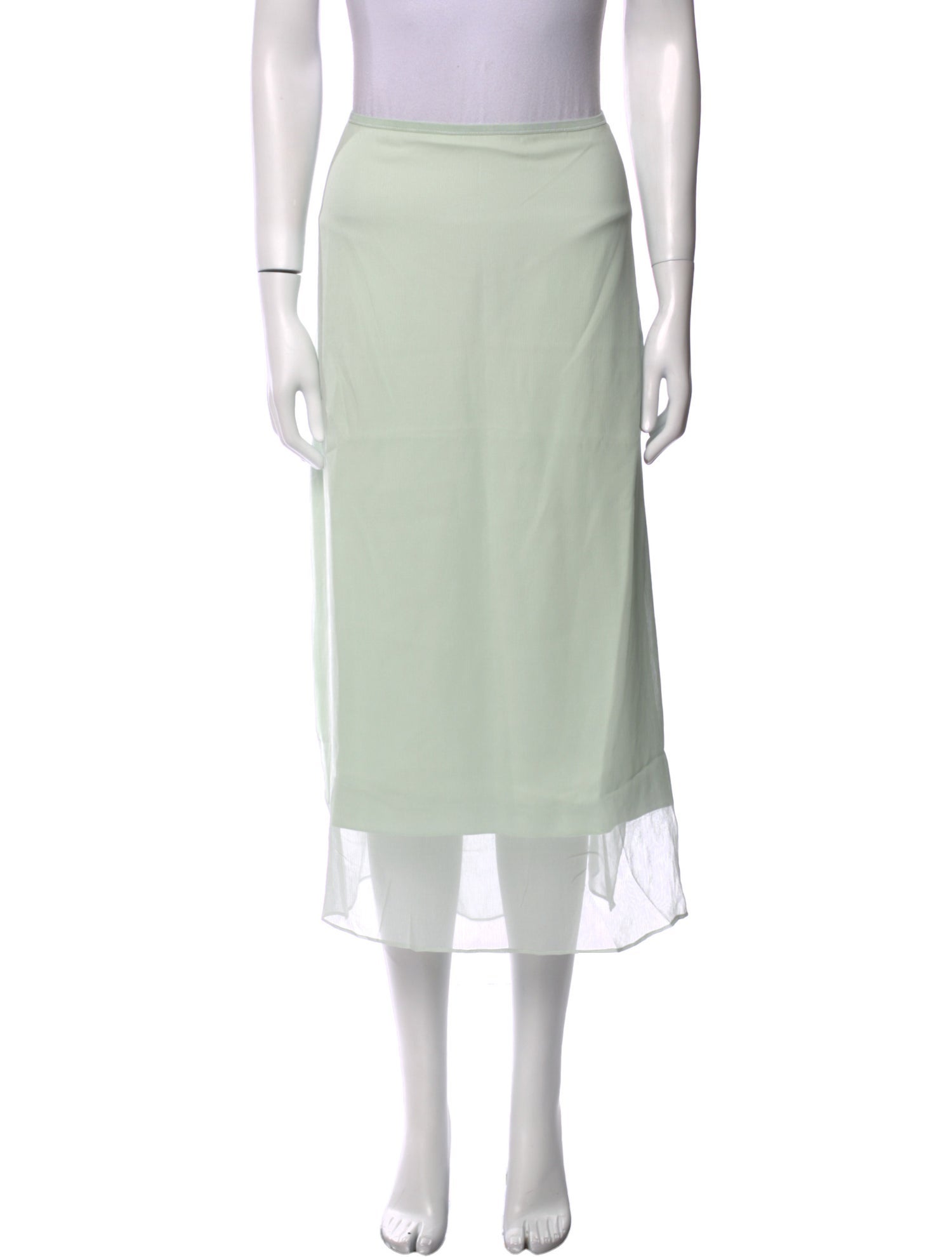 La Ligne Silk Midi Length Skirt