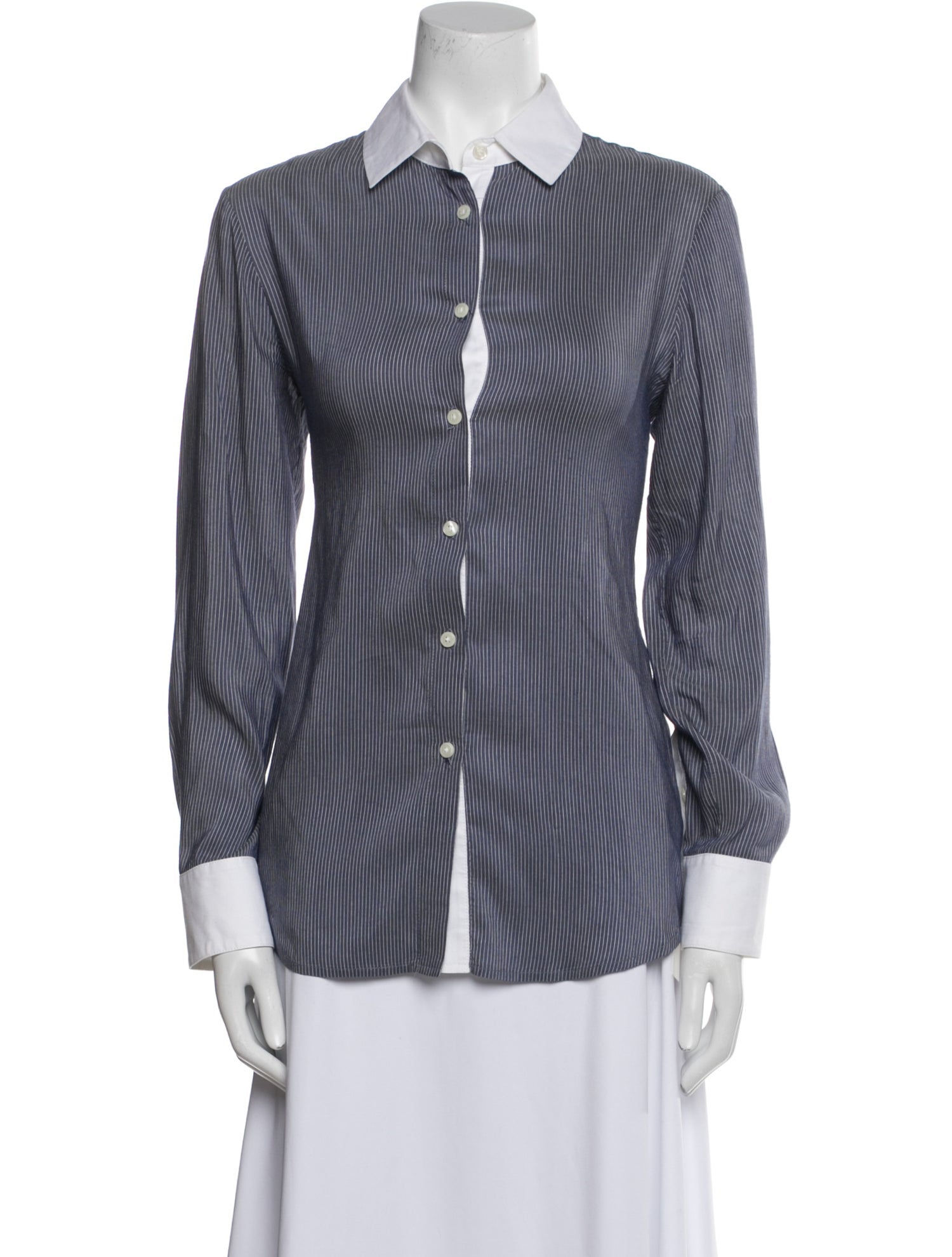 La Ligne Long Sleeve Button-Up Top