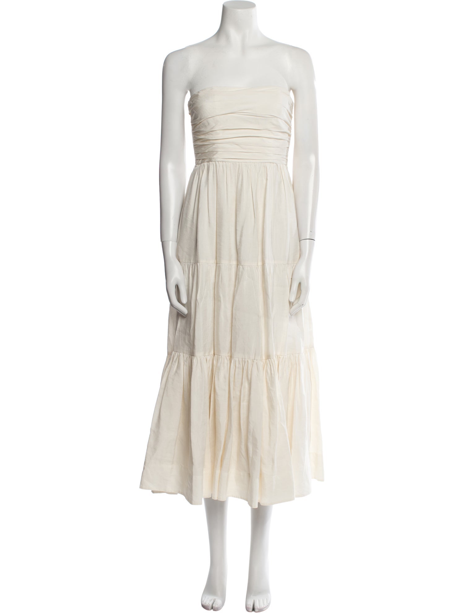 La Ligne Strapless Midi Length Dress