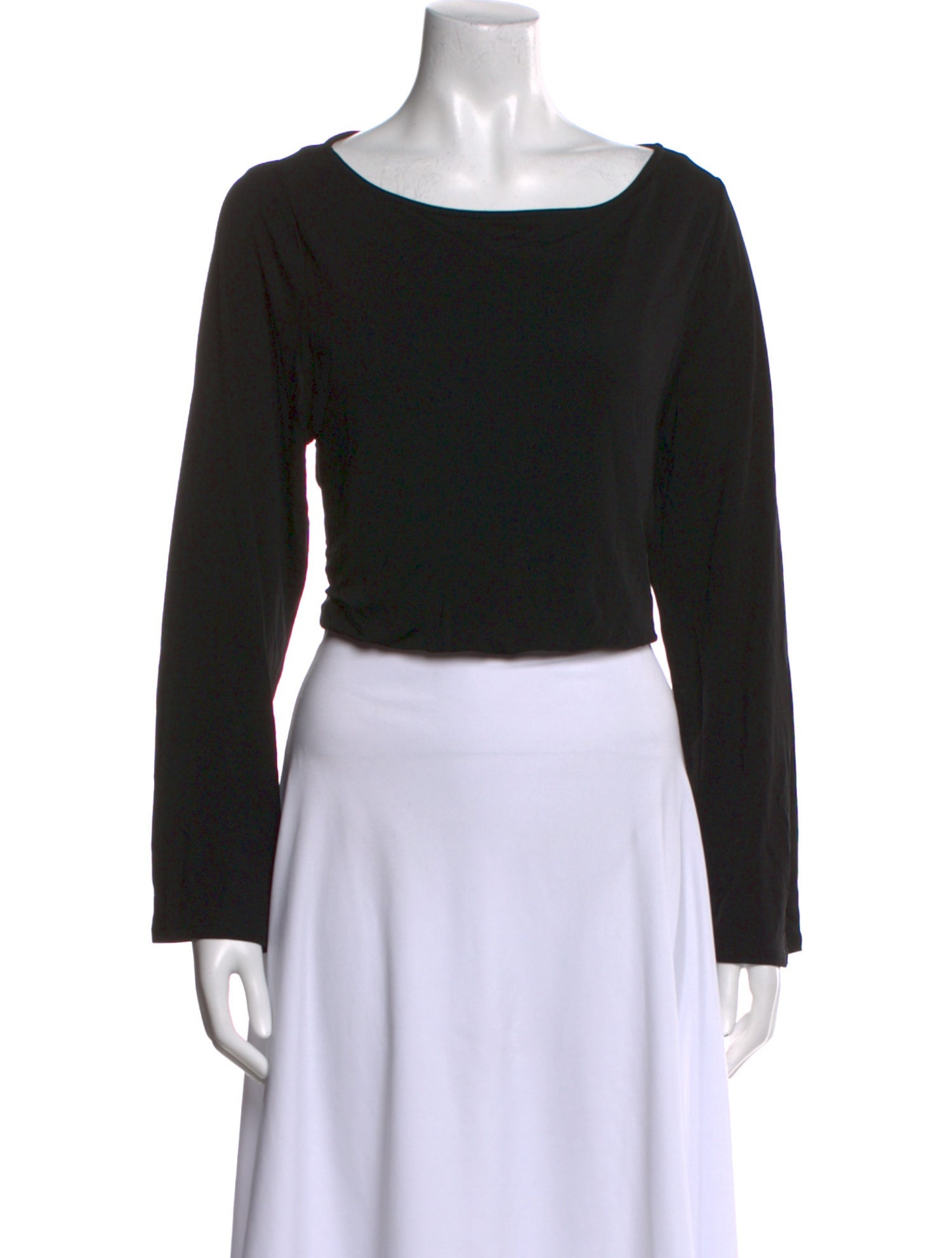 La Ligne Bateau Neckline Long Sleeve Crop Top w/ Tags