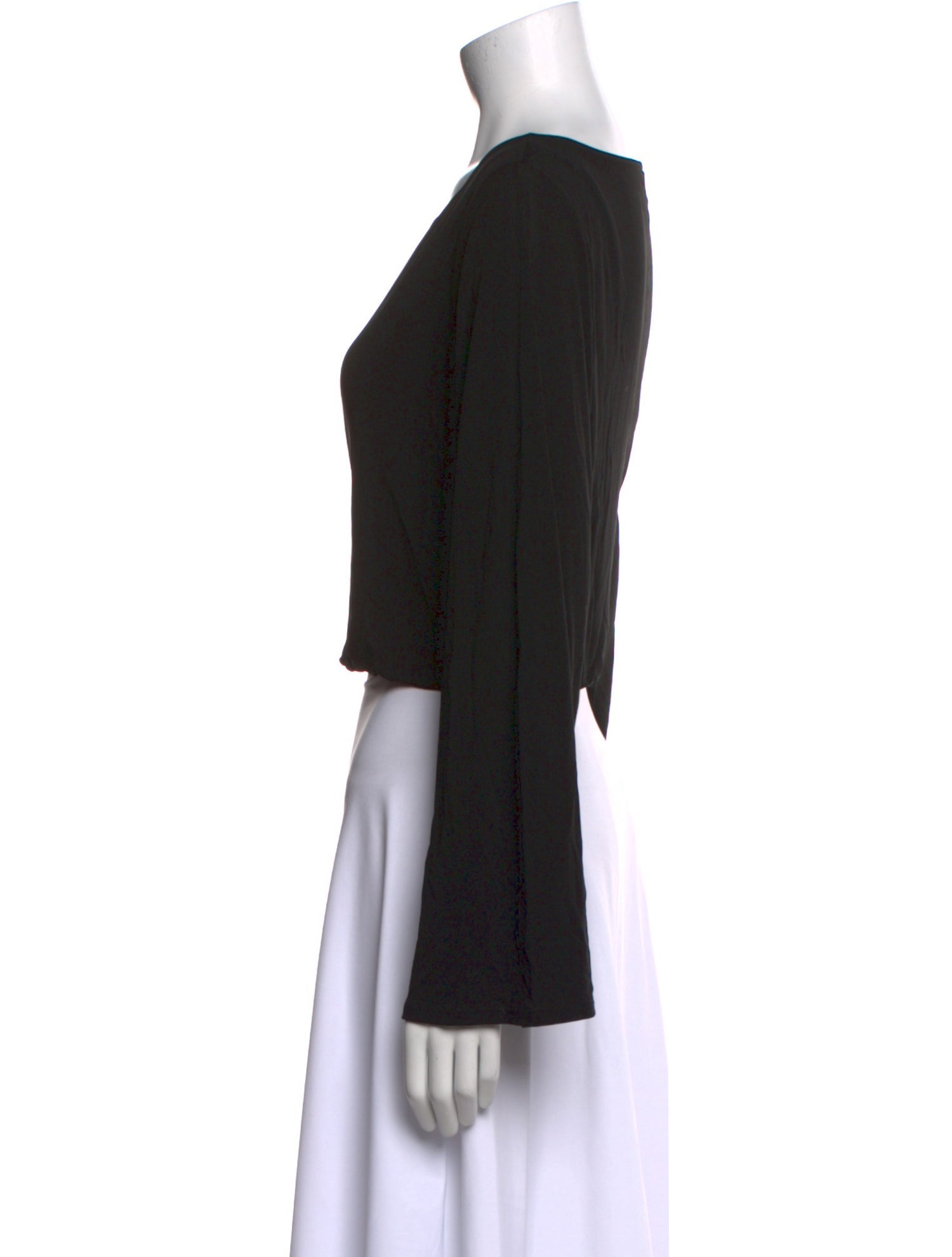 La Ligne Bateau Neckline Long Sleeve Crop Top w/ Tags