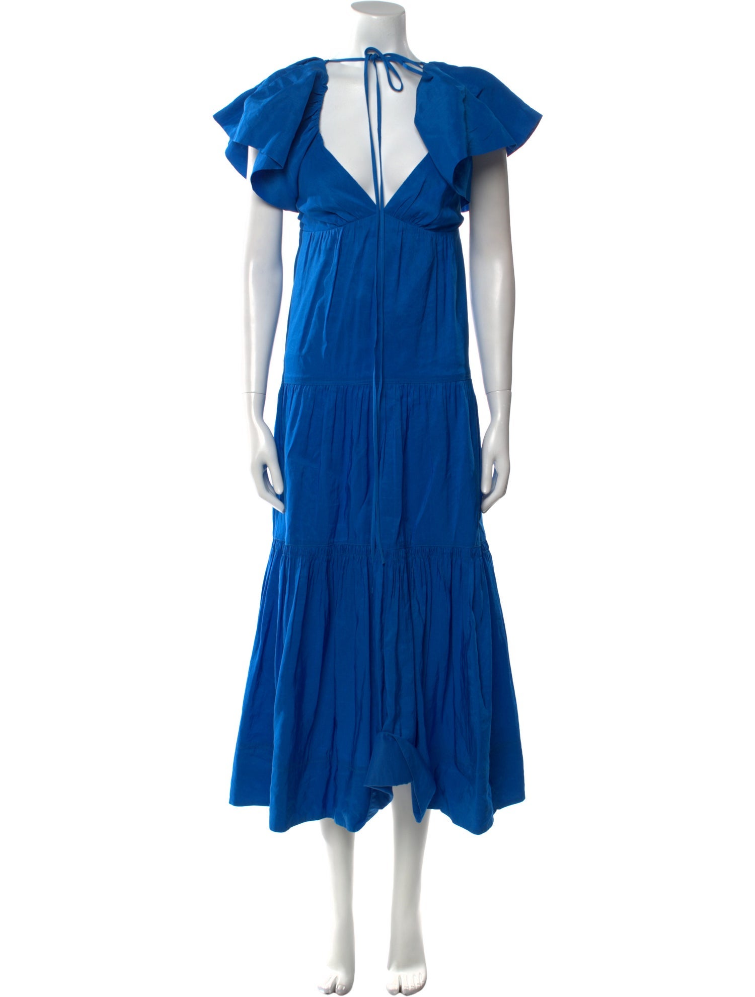 La Ligne Tie Neck Long Dress