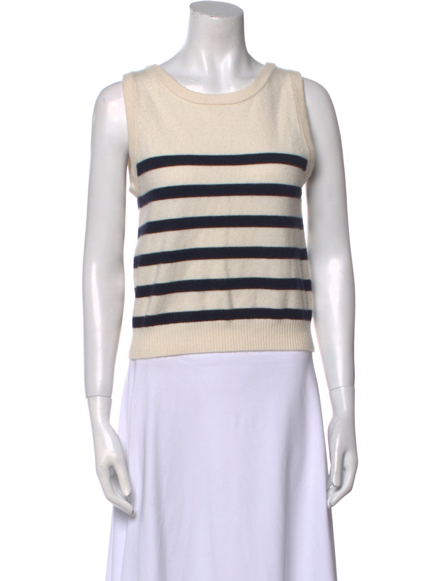 La Ligne Cashmere Striped Crop Top